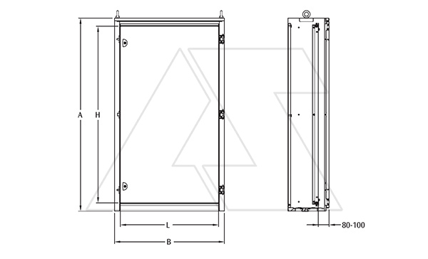 Дверь внутренняя для щита ECOMP-81440, RAL7035