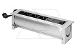 Блок розеточный встраиваемый 2хRJ45 кат. 5e UTP + HDMI + 3x2P+E (Shuko) со шторками, с электроприводом, кабель 1,5м, 3680вт, алюминий от интернет-магазина amperkin.by
