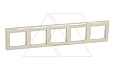 Valena - Рамка 5 постов верт/гориз, слоновая кость (инд. упаковка) от интернет-магазина amperkin.by