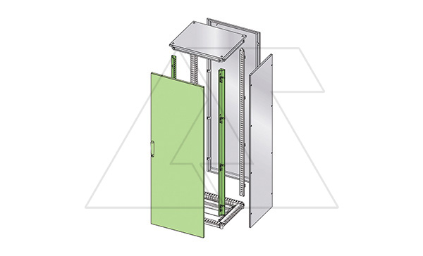 Дверь ENUX 1600x800мм (ВxШ) с 2 передними стойками, RAL7035