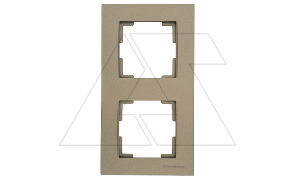 Rita - Рамка 2 поста, вертикальный монтаж, антрацит