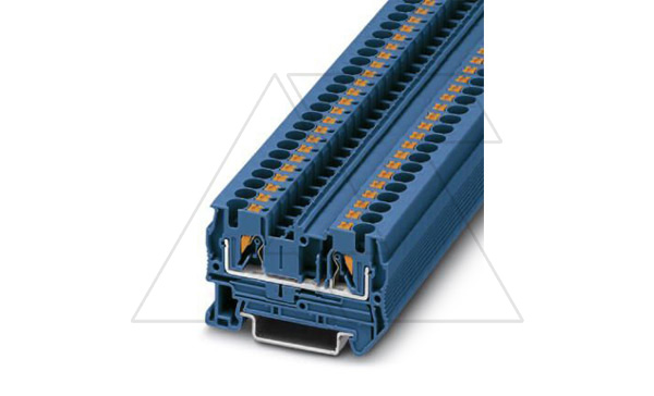 Клемма проходная PT 4 BU /6,2mm, push-in, 2 присоед., 4(max 6)mm2, 32A, 800V, синяя Клемма проходная PT 4 BU /6,2mm, push-in, 2 присоед., 4(max 6)mm2, 32A, 800V, синяя