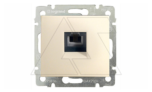 Valena - Розетка телеф. 1хRJ-11 4 конт., сл.кость