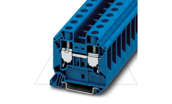 Клемма проходная UT 16 BU /12,2mm, винтовая, 2 присоед., 16(max 25)mm2, 76A, 1000V, синяя Клемма проходная UT 16 BU /12,2mm, винтовая, 2 присоед., 16(max 25)mm2, 76A, 1000V, синяя