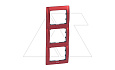 Galea Life - Рамка Metallic на 3 поста вертикальная, Magic Red от интернет-магазина amperkin.by