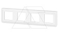 Mosaic - Рамка 4х2М, горизонтальная, белый (суппорт 80254 или 4х80251) от интернет-магазина amperkin.by