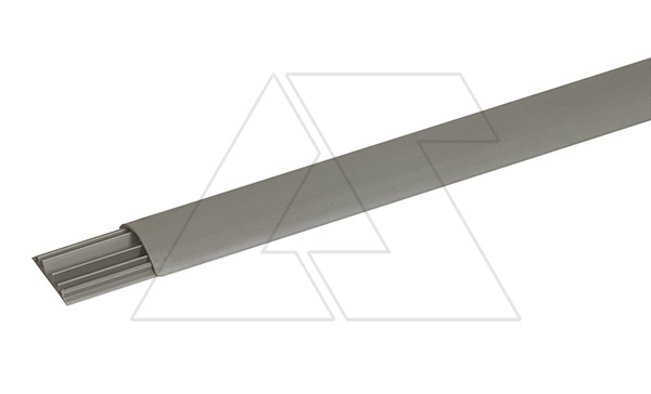 Кабель-канал напольный 50x12mm с крышкой, 3 секции, 2m, пласт., серый RAL7030