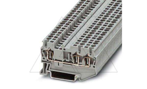 Клемма проходная ST 2,5-TWIN /5,2mm, пружинная, 3 присоед., 2,5(max 4)mm2, 24A, 800V, серая Клемма проходная ST 2,5-TWIN /5,2mm, пружинная, 3 присоед., 2,5(max 4)mm2, 24A, 800V, серая