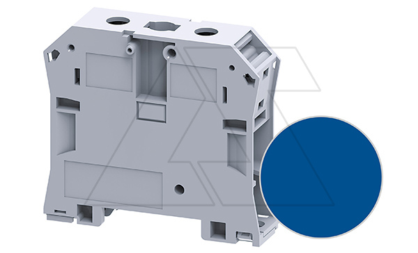 Клемма проходная CTS50/70NABU /20,5x77mm, винтовая, 2 присоед., 70mm2, 192A, 1000V, синяя Клемма проходная CTS50/70NABU /20,5x77mm, винтовая, 2 присоед., 70mm2, 192A, 1000V, синяя