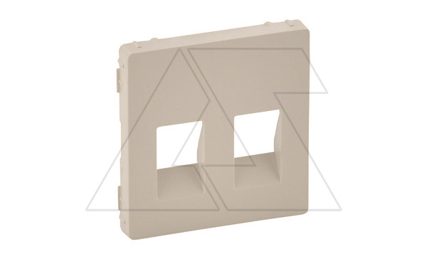 Valena Life - Лицевая панель для аудиорозетки с пружинными зажимами двойной, слоновая кость