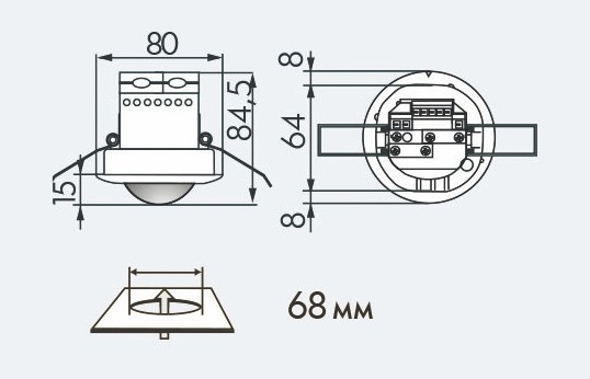 Датчик присутствия B.E.G. PD2-S-FC