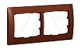 Galea Life - Рамка на 2 поста горизонтальная, Mahogany от интернет-магазина amperkin.by