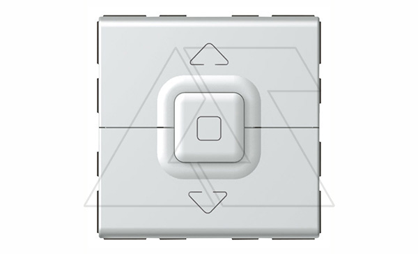 Mosaic - Выключатель для управления жалюзи 500Вт, 2М, пруж. зажимы, алюминий