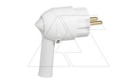 Вилка с рычагом для выталкивания 16А 2Р+Е, винтовой зажим, пластик, французский/немецкий стандарт, белый