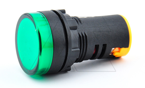 Светосигнальная арматура SEL 230VDC, 22mm, IP65, зеленая