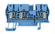 Клемма пружинная ZDU 2.5/3AN BL на 3 присоед., синяя, 24А, 800В от интернет-магазина amperkin.by Клемма пружинная ZDU 2.5/3AN BL на 3 присоед., синяя, 24А, 800В от интернет-магазина amperkin.by