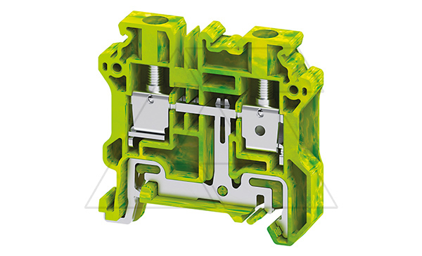 Клемма защитного проводника CYG6 /8x50mm, винтовая, 2 присоед., 6(max 10)mm2, желто-зеленая Клемма защитного проводника CYG6 /8x50mm, винтовая, 2 присоед., 6(max 10)mm2, желто-зеленая