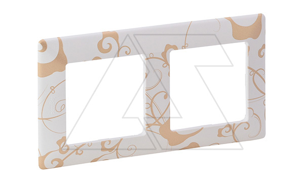 Valena Life - Рамка 2 поста верт/гориз, ампир белый