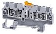 Клемма с ножевым размыкателем CXK2.5/4 /5x74,7mm, пружинная, 4 присоед., 2,5(max 4)mm2, 20A, 1000V, серая от интернет-магазина amperkin.by Клемма с ножевым размыкателем CXK2.5/4 /5x74,7mm, пружинная, 4 присоед., 2,5(max 4)mm2, 20A, 1000V, серая от интернет-магазина amperkin.by