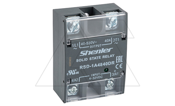 Реле твердотельное RSD-1A4840DR, однофазное, мгновенное переключение, 1NO, 40А(40_530VAC), 4_32VDC, W=45mm