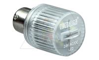 Индикатор светодиодный BA15S, белый, постоянный свет, 24VAC/DC