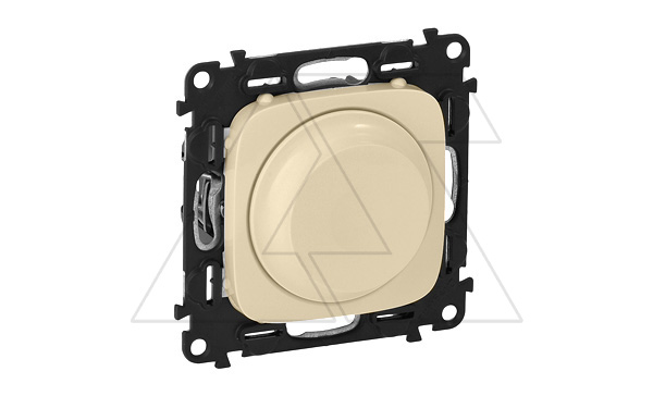 Etika - Светорегулятор с поворотной ручкой универсальный 300Вт без нейтрали (сл.кость)