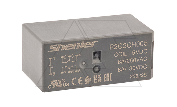 Реле R2G2CH005, 2CO, 8A(250VAC/30VDC), 5VDC,  растр. 5mm Реле R2G2CH005, 2CO, 8A(250VAC/30VDC), 5VDC,  растр. 5mm