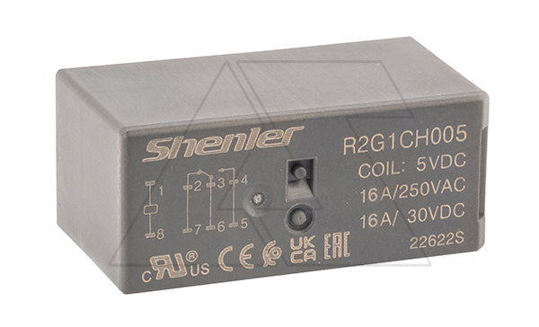 Реле R2G1CH005, 1CO, 16A(250VAC/30VDC), 5VDC,  растр. 5mm Реле R2G1CH005, 1CO, 16A(250VAC/30VDC), 5VDC,  растр. 5mm