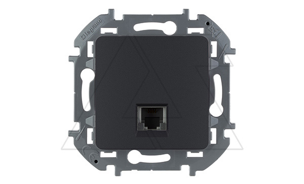 Inspiria - Розетка телефонная 1хRJ-11 4 конт. (антрацит)