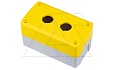 Корпус для поста кнопочного, пластик, желтый/черный, 71x130x65,5mm, 2 места, IP65 от интернет-магазина amperkin.by
