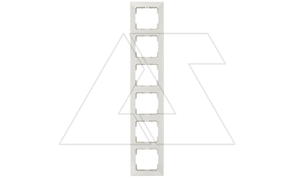 Candela - Рамка 6 постов, к механизмам серии 21, вертикальный монтаж, белый