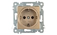 Rita - Розетка 2P+E, золото доре от интернет-магазина amperkin.by