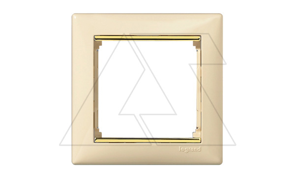 Valena - Рамка 1 пост, слоновая кость/золото