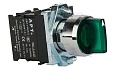 Переключатель PB1S, зеленый, I-0-II, фиксация, 2NO, 6A 230VAC/24VDC, с подсветкой 24VAC/DC, 22mm, IP65 от интернет-магазина amperkin.by