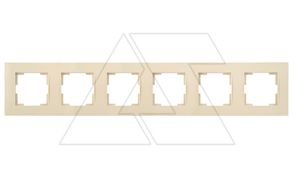 Rita - Рамка 6 постов, горизонтальный монтаж, сл.кость