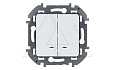Inspiria - Выключатель двухклавишный с подсветкой (белый) от интернет-магазина amperkin.by