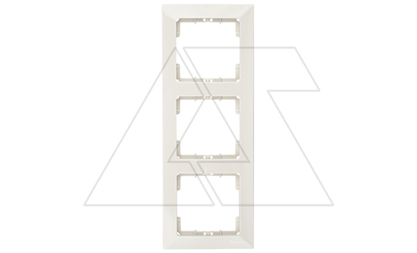 Candela - Рамка 3 поста, к механизмам серии 21, вертикальный монтаж, белый