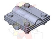 Крестовое соединение  4xM8x30, три пластины, B do 40 mm, проволка  Ø 5-12 mm, серия Silver от интернет-магазина amperkin.by