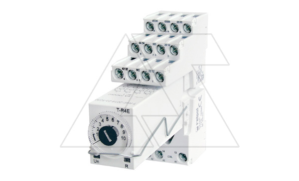 Реле времени T-R4E-2014-23-1012, 4CO, 6A(230VAC), 12VDC, 1s_100h, 1 функция (E), монтаж в цоколь GZM4, GZT4, GZMB4, IP40 Реле времени T-R4E-2014-23-1012, 4CO, 6A(230VAC), 12VDC, 1s_100h, 1 функция (E), монтаж в цоколь GZM4, GZT4, GZMB4, IP40