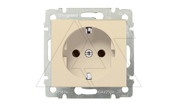 Valena - Розетка 2P+E нем. стд., сл.кость