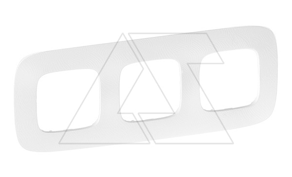 Valena Allure - Рамка 3 поста верт/гориз, тиснение белое Valena Allure - Рамка 3 поста верт/гориз, тиснение белое