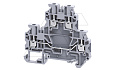 Клемма двухъярусная CYDL2.5 /5x70,5mm, винтовая, 4 присоед., 2,5(max 4)mm2, 24A, 500V, серая от интернет-магазина amperkin.by