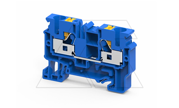 Клемма проходная CP6/10BU /8x62,8mm, push-in, 2 присоед., 10mm2, 57A, 1000V, синяя