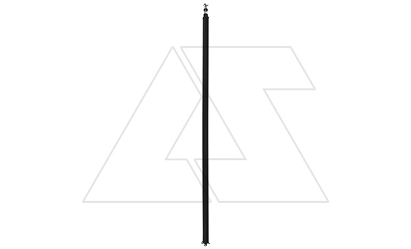 Колонна Snap-On 3,9m для потолка до 5,1m, 1 секция, корпус из алюминия, крышка ПВХ, цвет черный