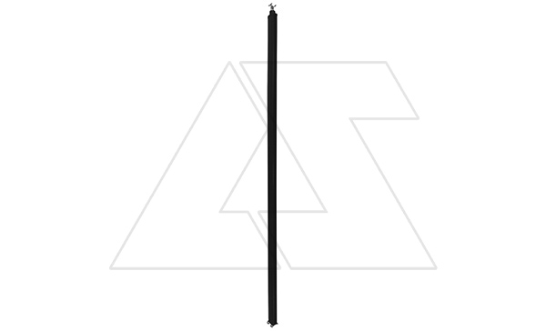 Колонна Snap-On 3,9m для потолка до 5,1m, 2 секции, корпус из алюминия, крышка ПВХ, цвет черный