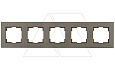 Rita - Рамка 5 постов, горизонтальный монтаж, дымчатый от интернет-магазина amperkin.by