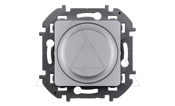 Inspiria - Светорегулятор поворотно-нажимной универсальный, 5–75 Вт для LED-ламп, 5–300 Вт для ламп накаливания (алюминий)