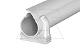 Комплект 2954 M20 LGR из 120шт. зажимов Quick clip OBO и 40м трубы Quick-Pipe М20, серый, ПВХ