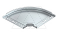 Секция RBM 90 320 FS угловая 90°, горизонтальная, для лотка 35Х200 (ВХШ), конв. оцинк. от интернет-магазина amperkin.by
