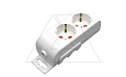 Ri-tech - Колодка розеточная 2x2P+E, со шторками, белый от интернет-магазина amperkin.by